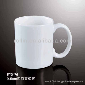 Tasse en porcelaine blanche durable et durable en Corée